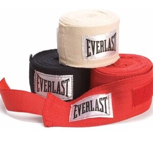 Everlast Red, and cream  only Hand Wraps